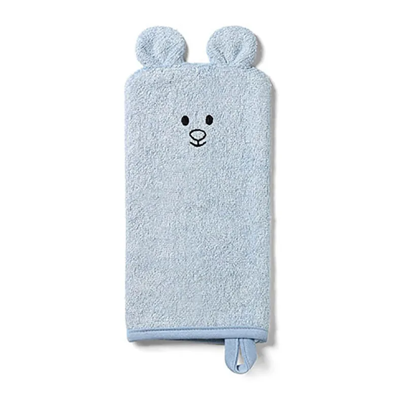 Gant de toilette Bambou - Bleu-0
