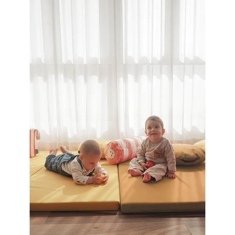 Tatami pliant Jaune - 120x120x6cm-1