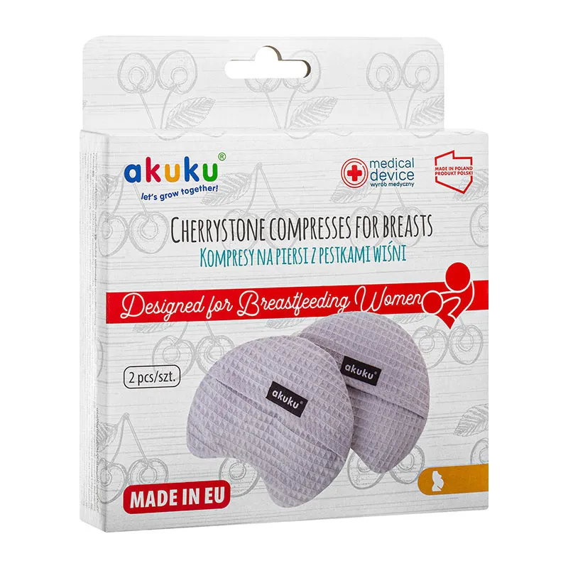 2 Compresses Allaitement Noyaux de cerises Chaud/Froid-6