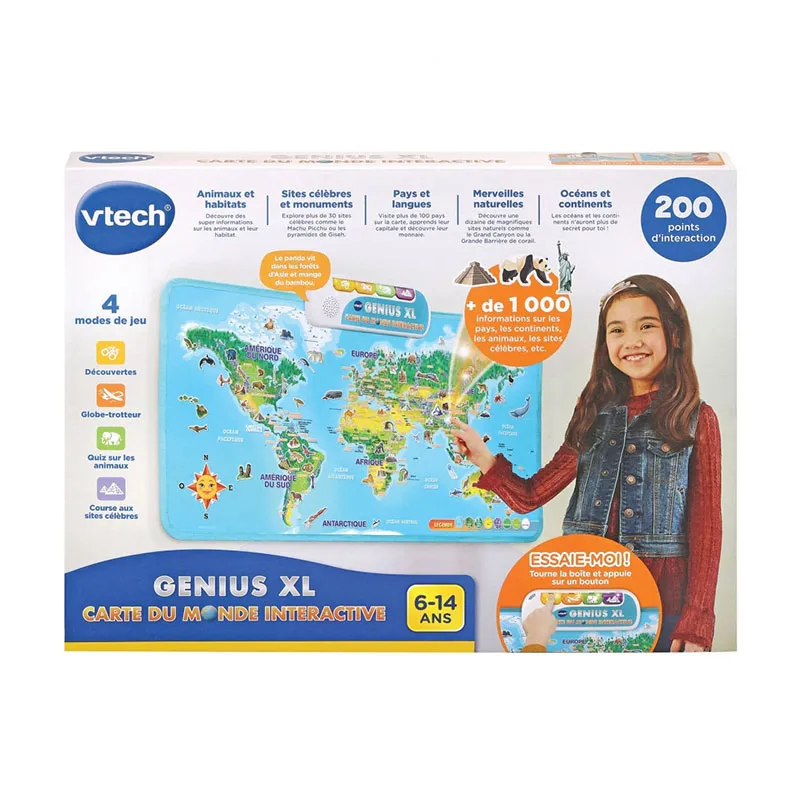 Carte du monde interactive Genius XL - 6+-4