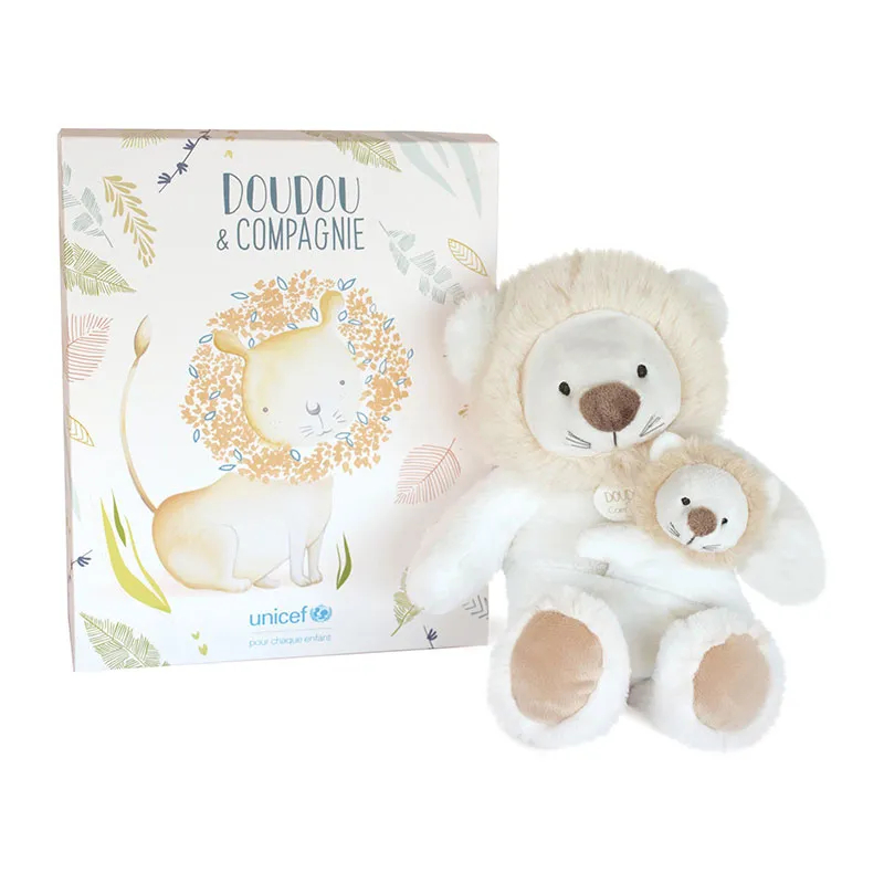 Peluche Lion avec bébé Unicef - 25cm-0