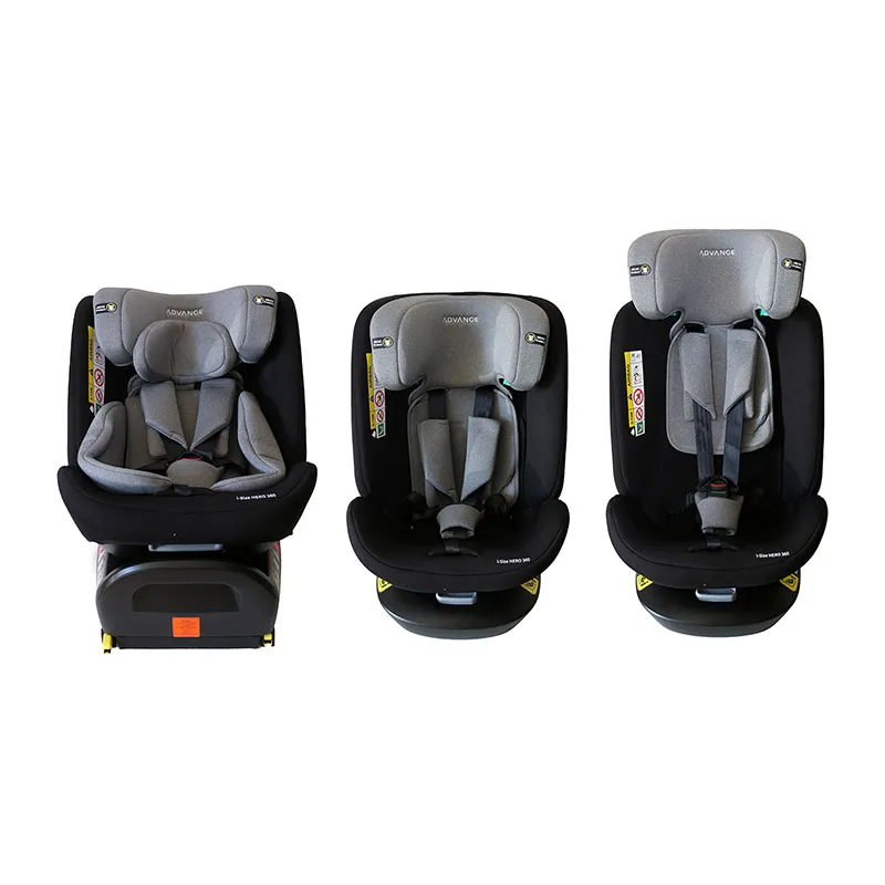 Siège-auto I-SIZE/ISOFIX Hero 360° 40-150cm - Gris/Noir -2
