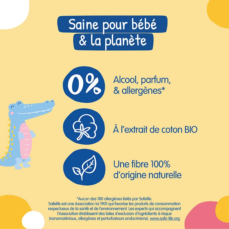 9 Paquets de Lingettes Dermo-sensitives à l'aloe vera BIO - 9x58-2