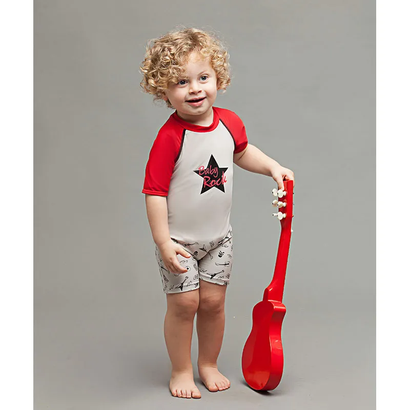 Combi MC Anti-UV Rouge/Blanc - Baby Rock Star-5