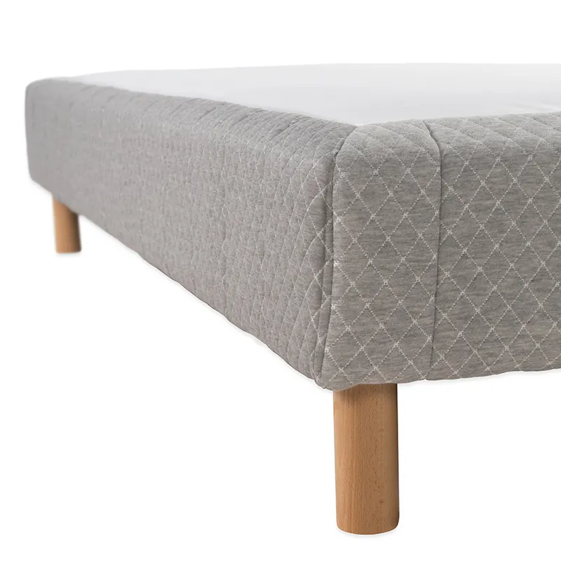 Sommier tapissier ressorts ensachés Confort + Gris clair Enfant-4