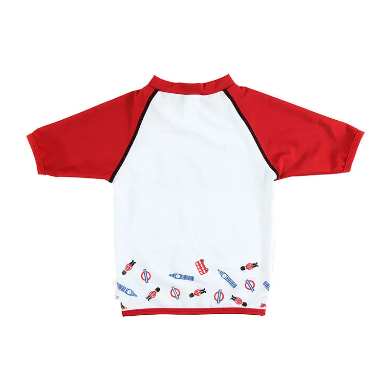T-shirt M3/4 Anti-UV Rouge/Blanc - I Love London-2
