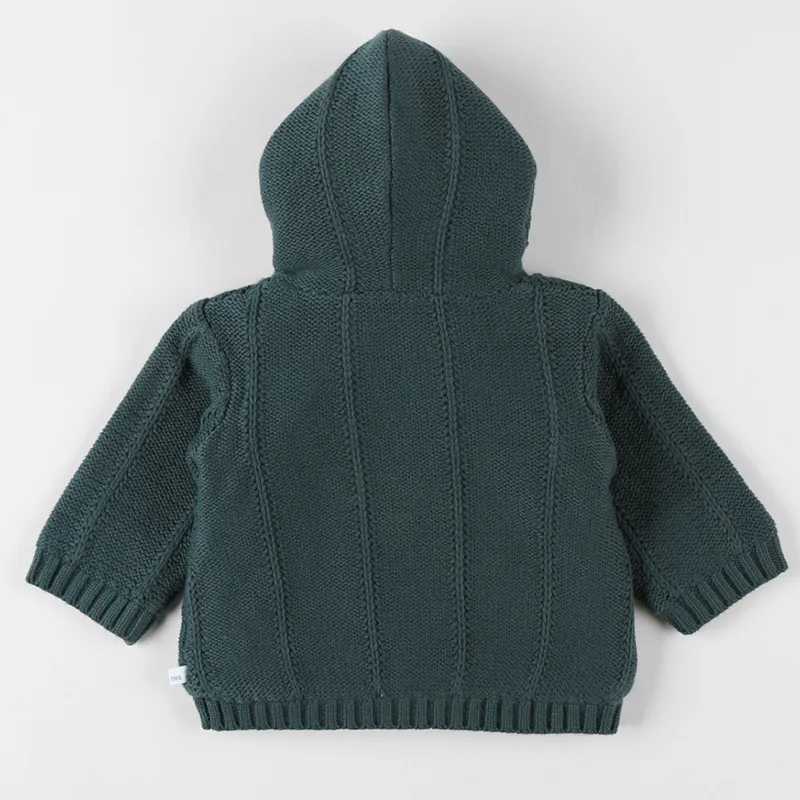 Mantelet tricot Ourson - Vert-2