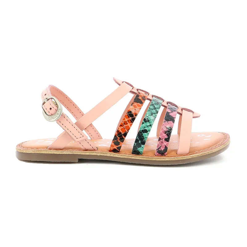 Sandales Dixon - Rose/Reptile/Tricolore-1