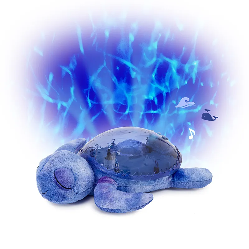 Peluche veilleuse Musicale Tortue Océan - 30x20x8cm-0