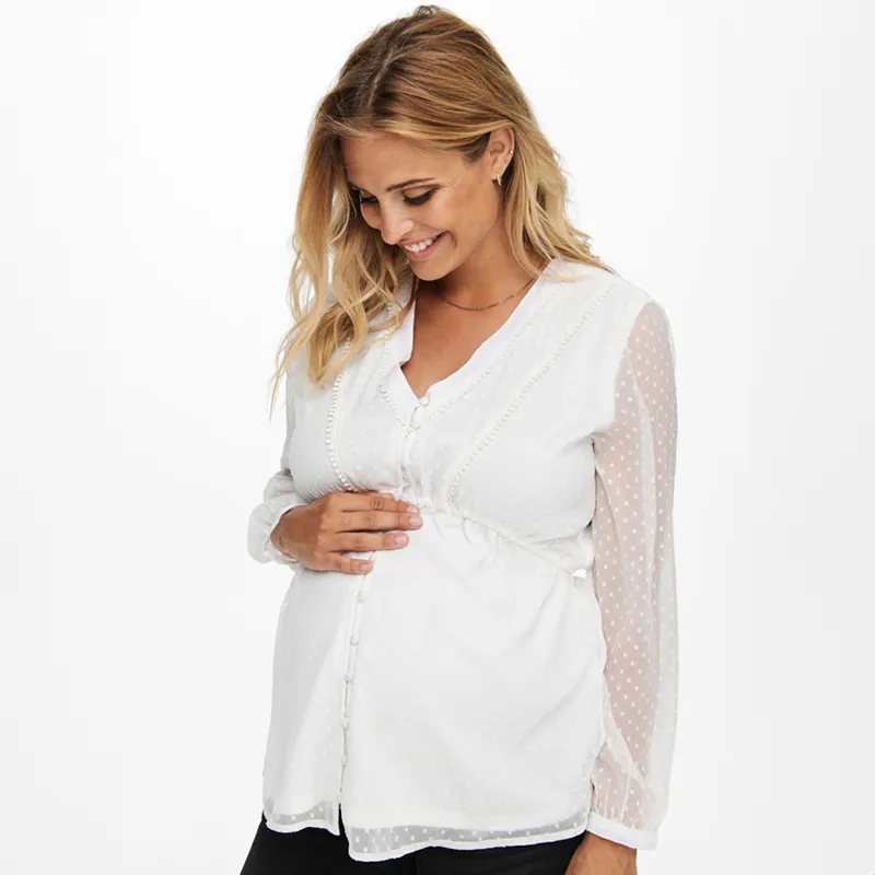 Blouse de grossesse Bettina Only - Blanc-0