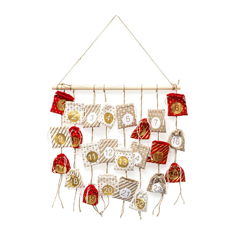 Calendrier de l'avent à suspendre Pochons - 45x63cm-0