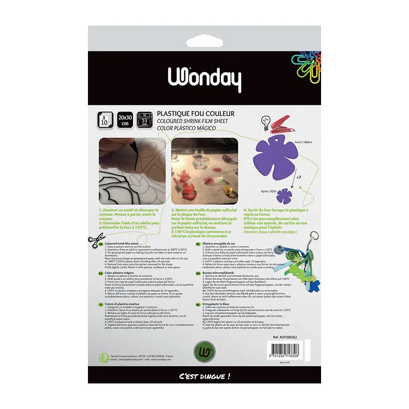 10 feuilles Plastique Fou - 20x30cm - WONDAY-0