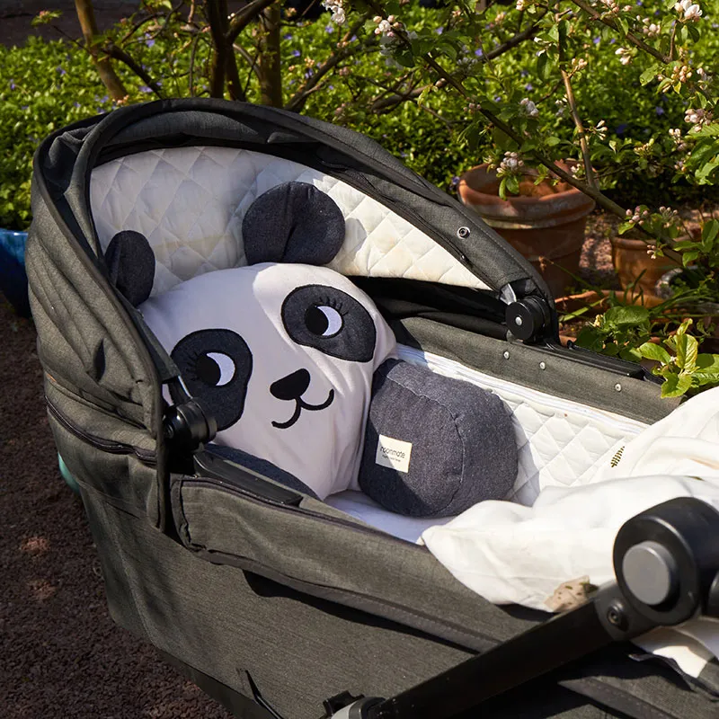Coussin d'angle Coton BIO Panda Noir/Blanc - 40x50cm-4