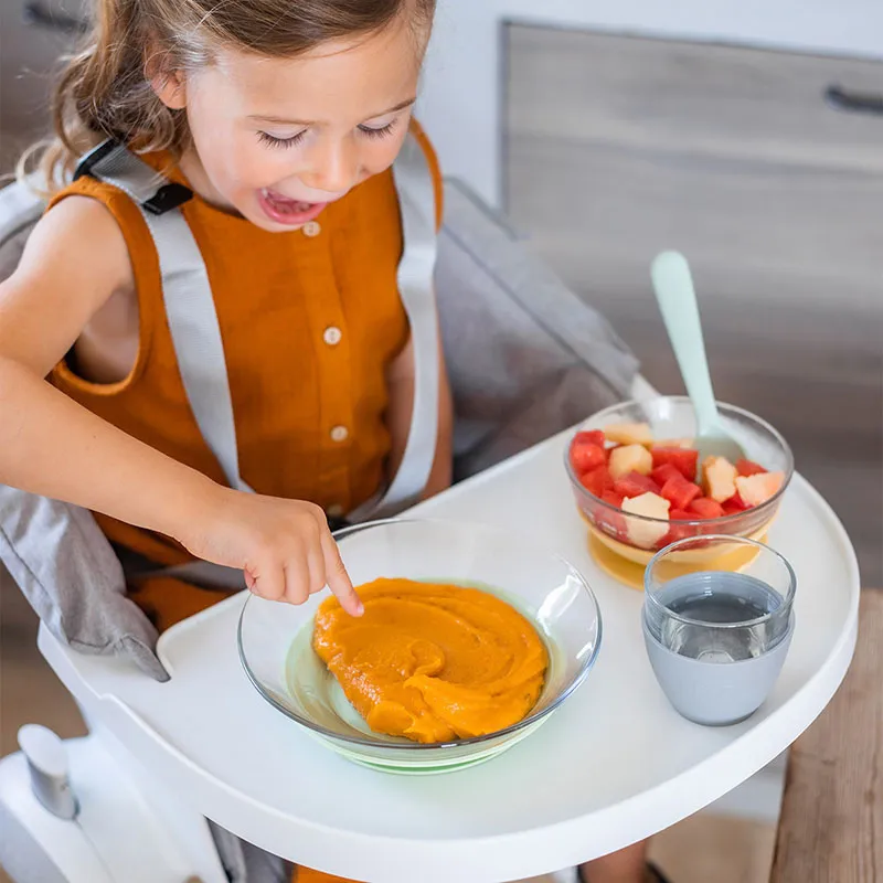 Coffret repas 3 pcs Verre Jaune Béaba - 4m+-5