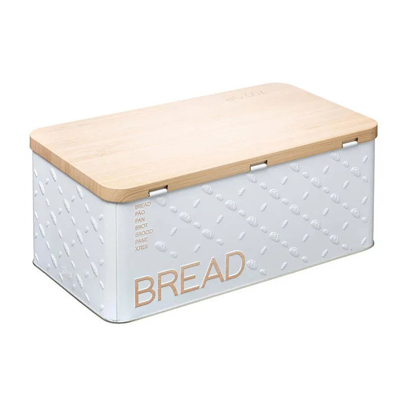 Boîte à Pain Scandi Fer/Bois Blanc - 700g-2