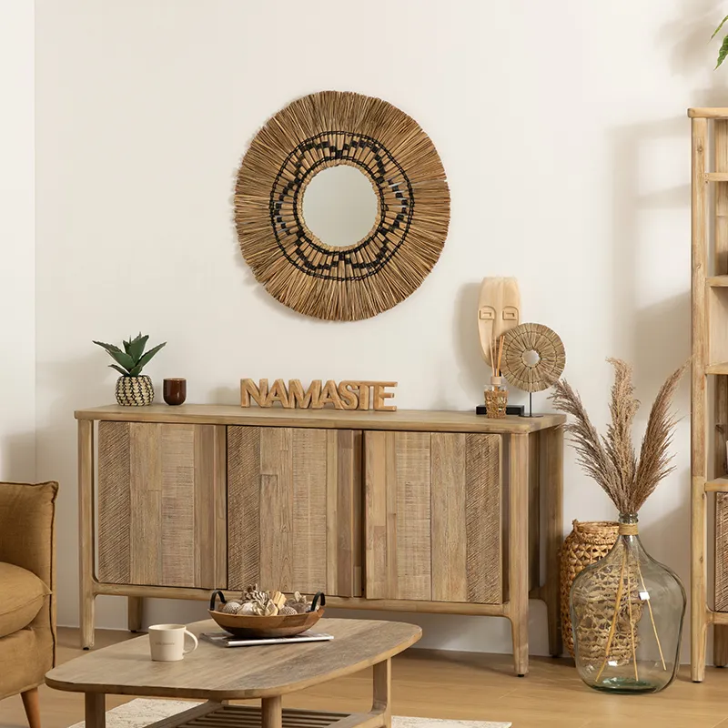 Miroir Isa Roseau - ø78cm-1