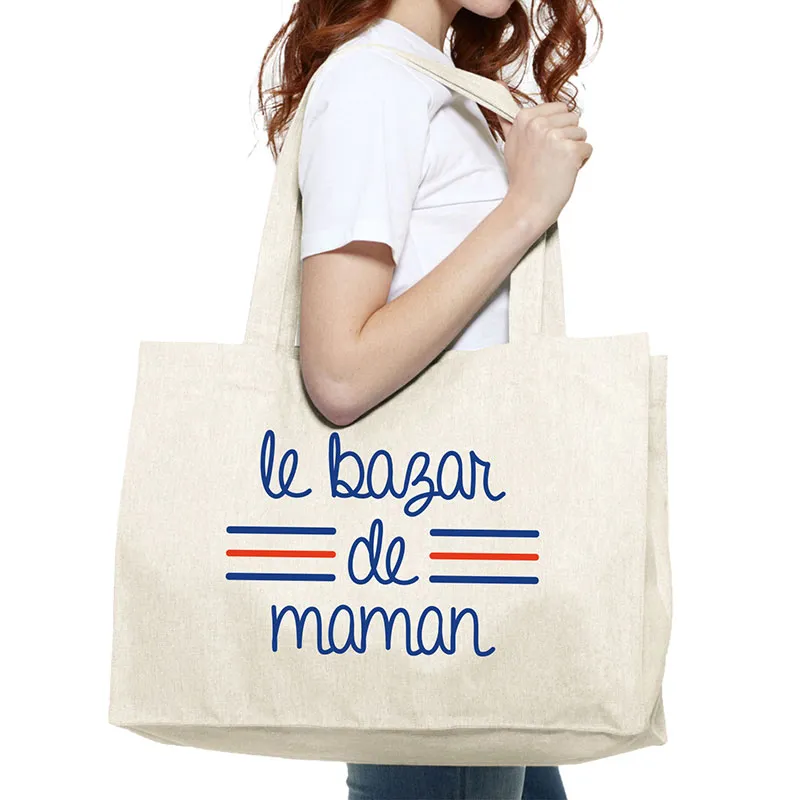 Grand cabas Accessoire Le bazar de maman - Naturel-0