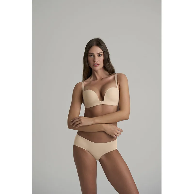 2 culottes en coton Hipster - Beige/Noir-4