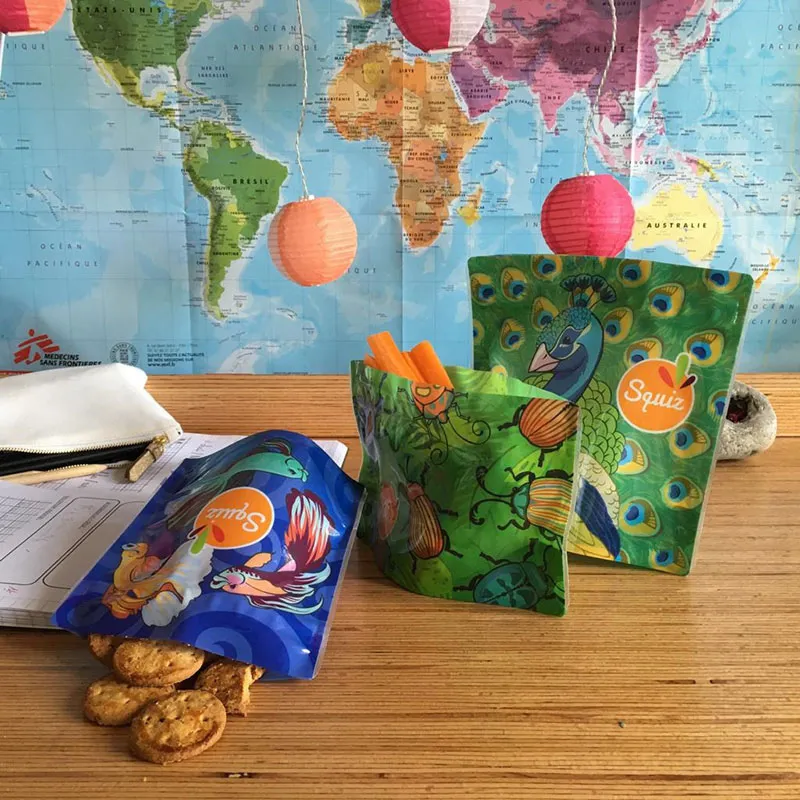 6 Sacs à goûter réutilisables - Les Flamboyants -3