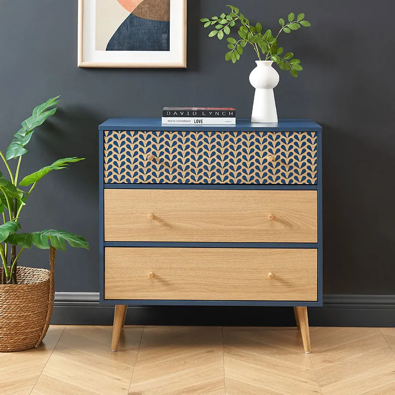 Commode Capucine Bleu pétrole - 78x39.5x80cm-0