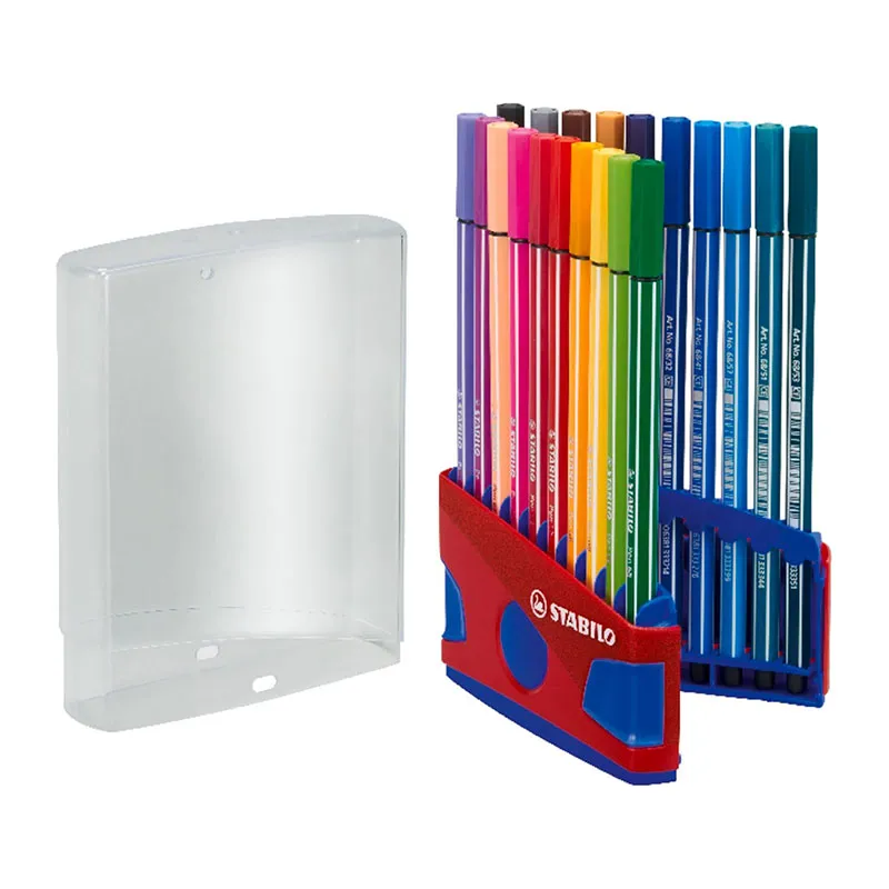 Feutres de dessin Pen 68 Boîtier Rouge/Bleu - 20pcs-1