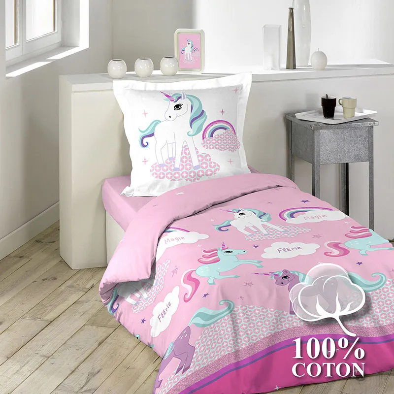 Parure 2pcs Coton Licorne-2