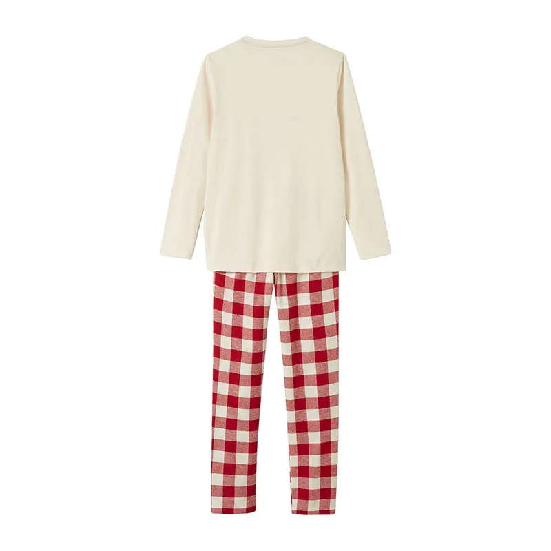 Pyjama Homme de Noël - Ecru-1