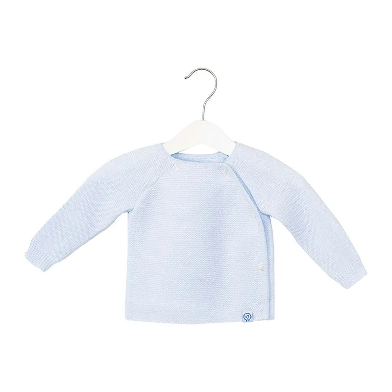 Brassière Boutonnage côté - Bleu layette-0