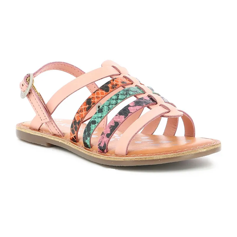 Sandales Dixon - Rose/Reptile/Tricolore-0