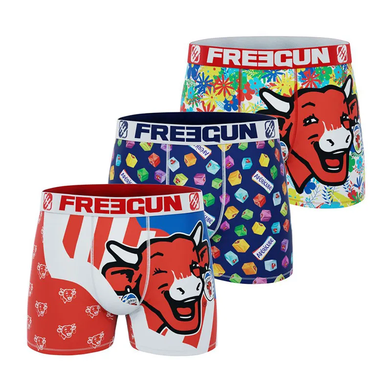 3 boxers homme La Vache Qui Rit - Rouge/Bleu/Blanc-0