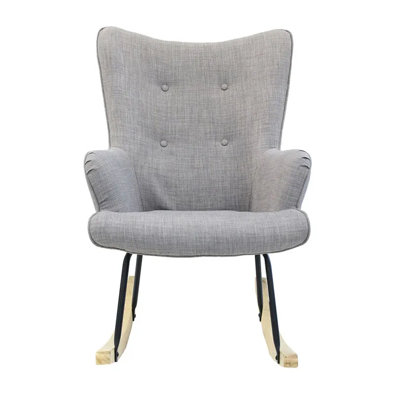 Fauteuil à bascule Helsinki Gris - 65x80x96cm-2