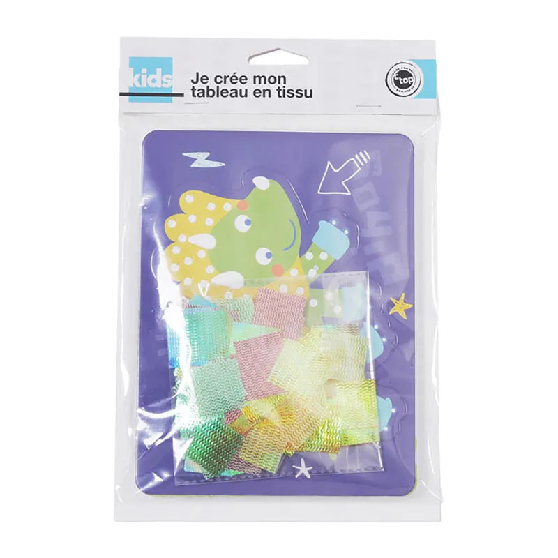 Kit tableau créatif tissu 2pcs - Lion/Dinosaure-1
