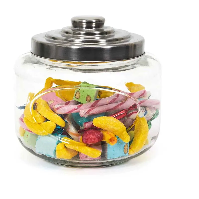 Bocal à biscuits avec couvercle Métal Gris - 3L-3