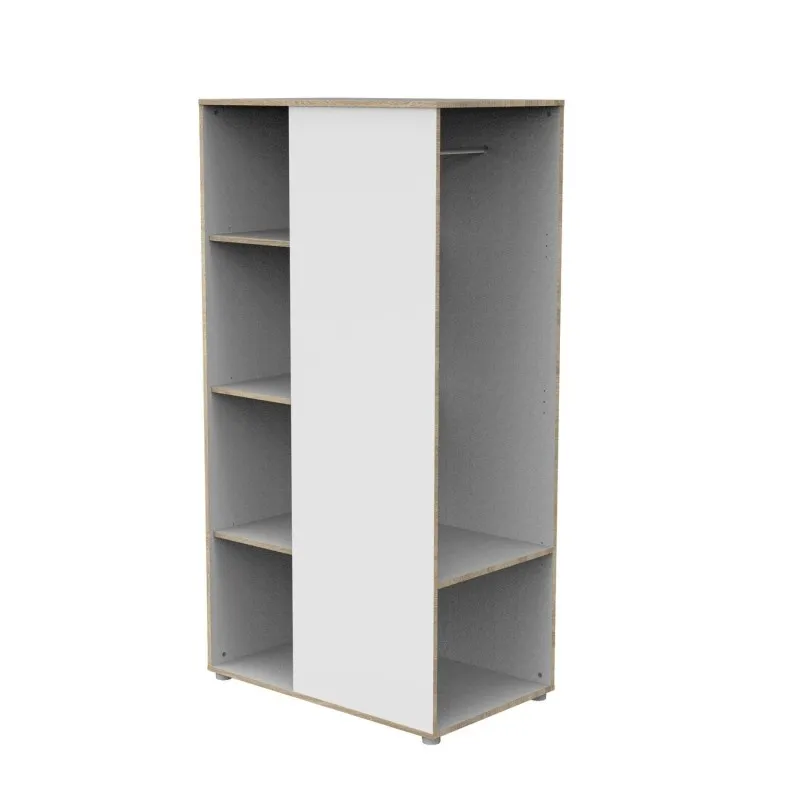Armoire ouverte Bois Blanc - 90x174x56cm-4