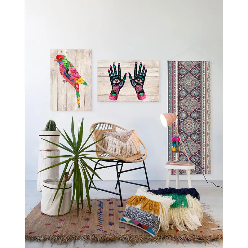 Panneau déco Perroquet Fleuri - 60x40cm-2