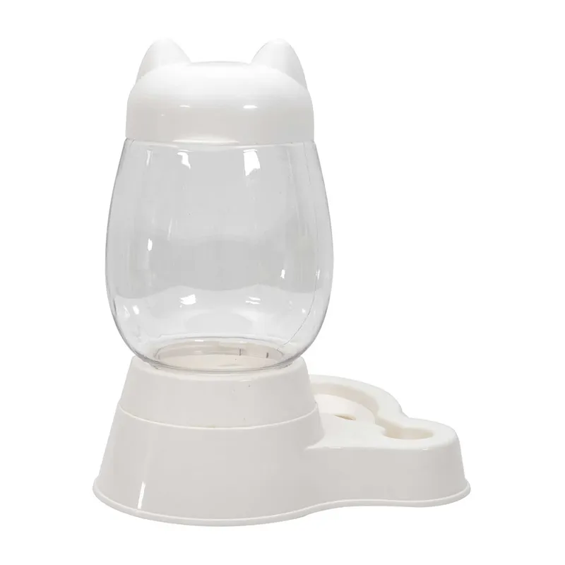 Distributeur eau & croquettes pour animaux Blanc --3