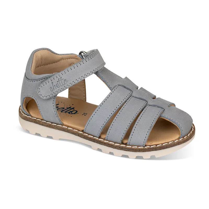 Sandales semi-ouvertes Paolo Cuir - Gris-6