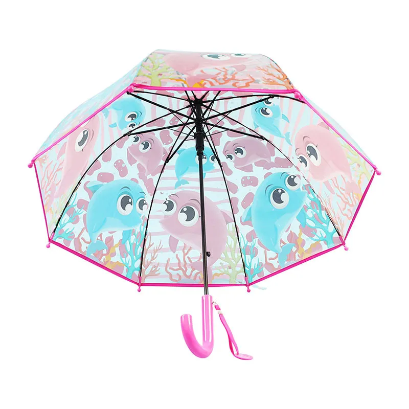 Parapluie auto. Dauphins - Rose/Bleu-1