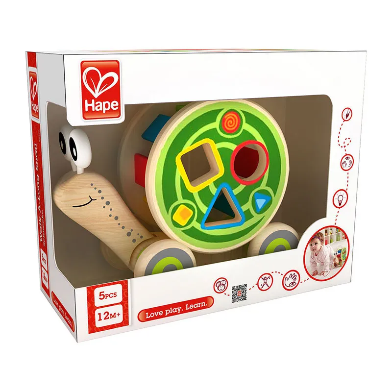 Escargot trieur de formes à tirer 5pcs - 12m+-8