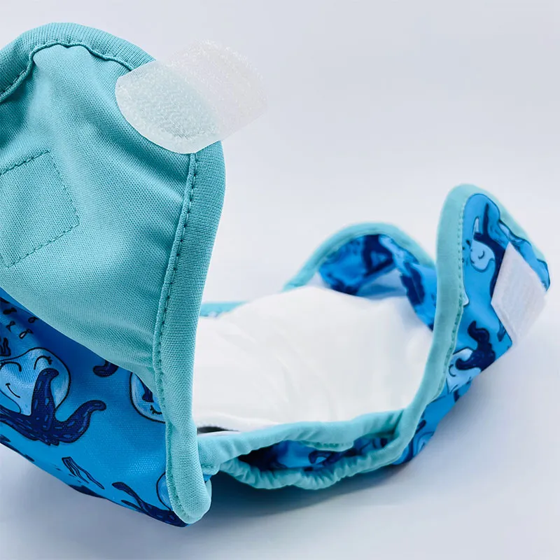 Couche lavable ajustable + 1 Insert - Pieuvre - BUM DIAPERS-3