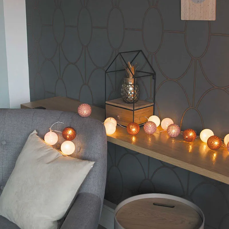 Guirlande 20 LED Rouge/Rose - 6x372cm-3