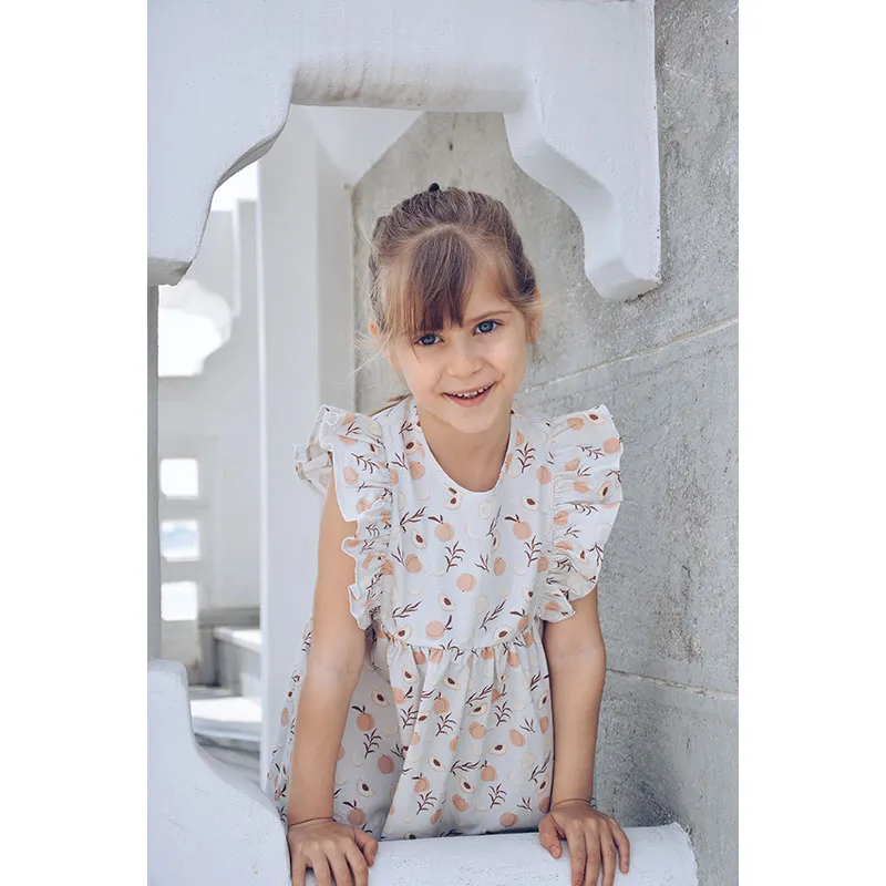 Robe SM Pêche Dina - Bleu-4