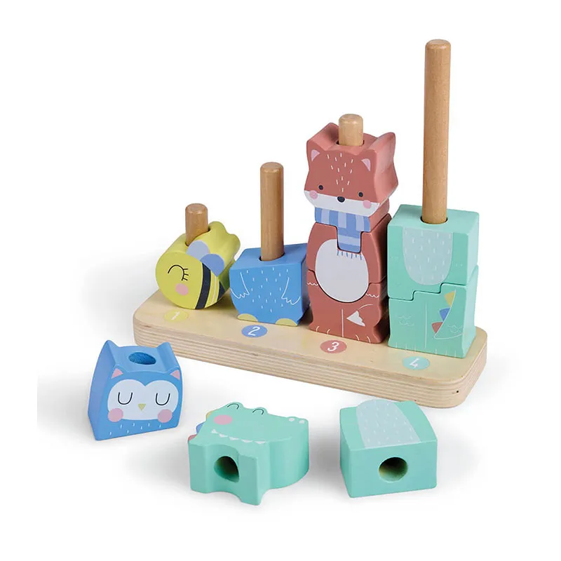 Jeu à empiler en bois Apprendre à compter - 12m+-2