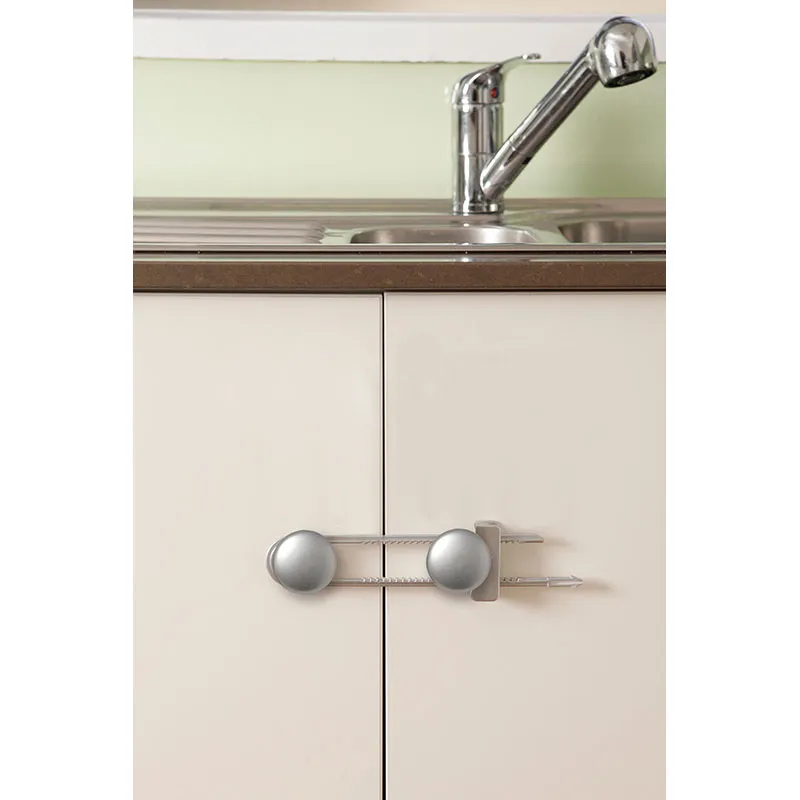 Serrure coulissante pour armoire - Gris-3