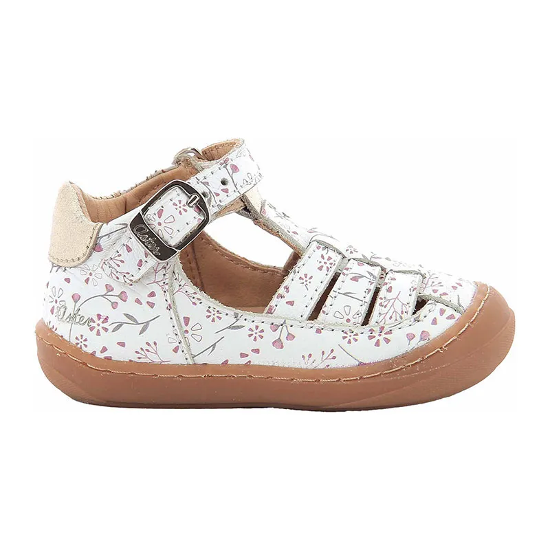 Salomés Bébé Crusile Cuir - Blanc Floral-0