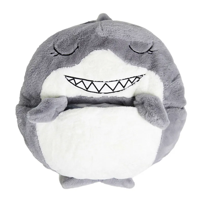 Sac de couchage convertible Requin - Gris-1