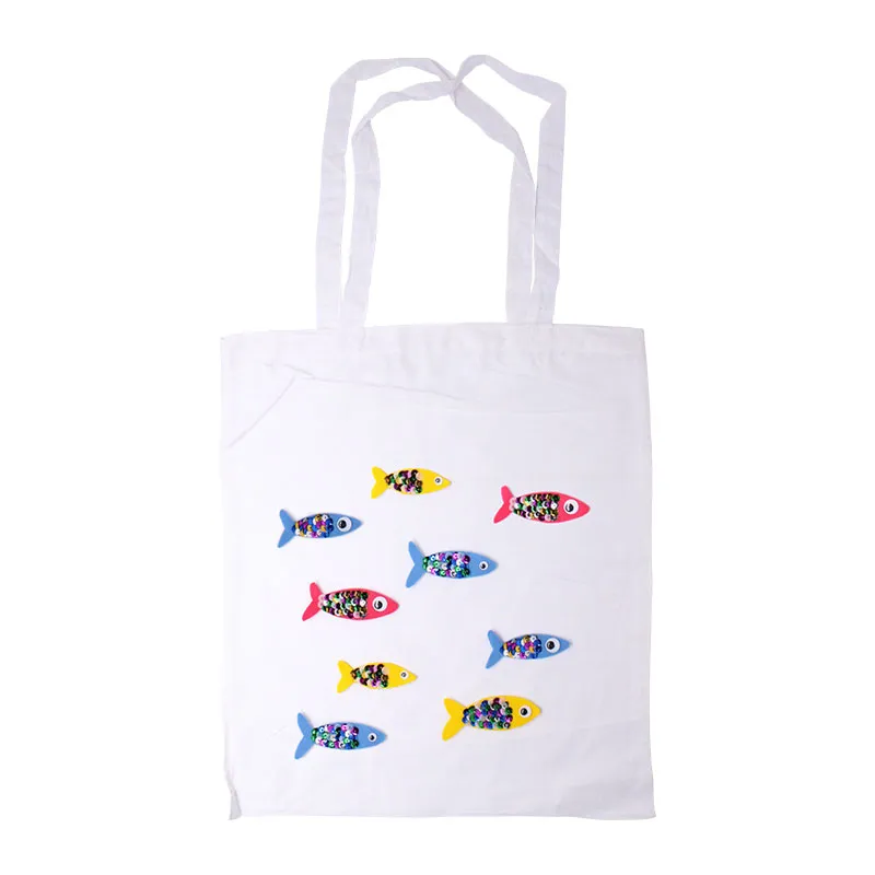 Petits sacs coton à décorer Blanc 24x29cm 12pcs - 3+-6