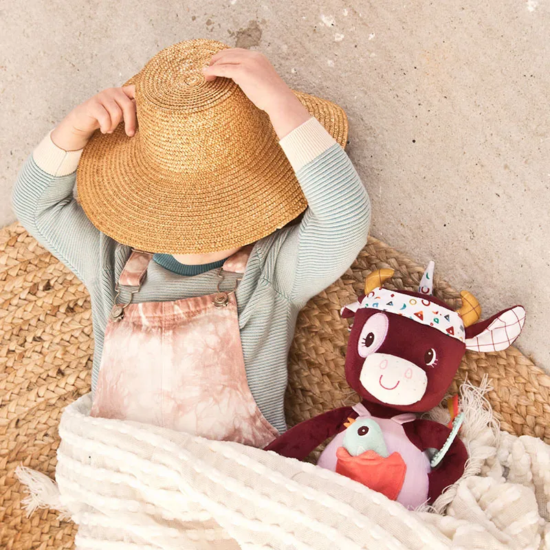 Peluche d'activités Rosalie la vache 40cm - 9m+-2