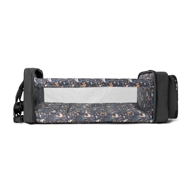 Couffin nomade/Sac à langer Anthracite Noir - 47x34cm-3