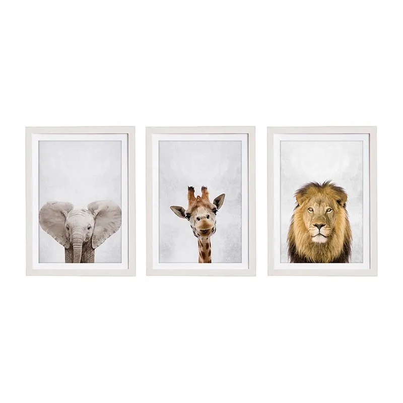 3 Cadres Animaux Safari - 30x40cm-1